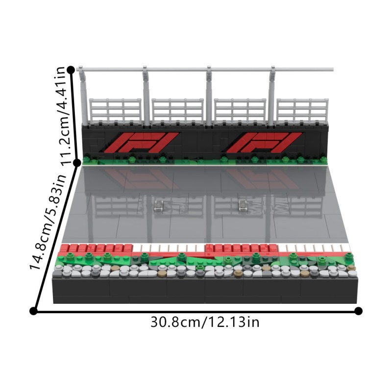 GOBRICKS MOC 227861 Speed Champions Formula 1 Display Stand - YWOBB