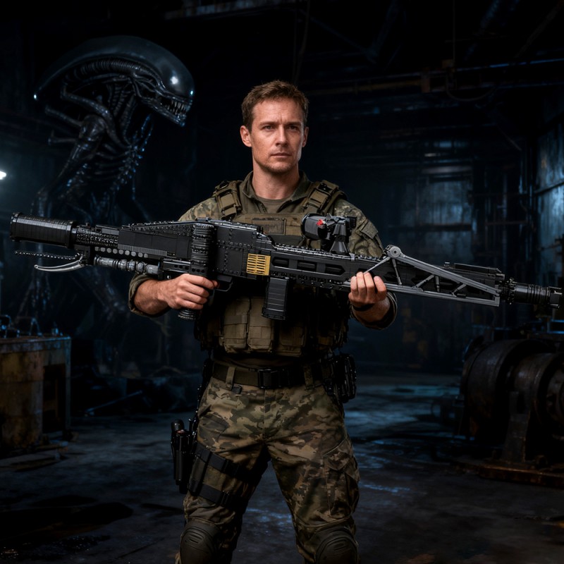 GOBRICKS MOC S0042 Aliens M56 Smartgun - YWOBB