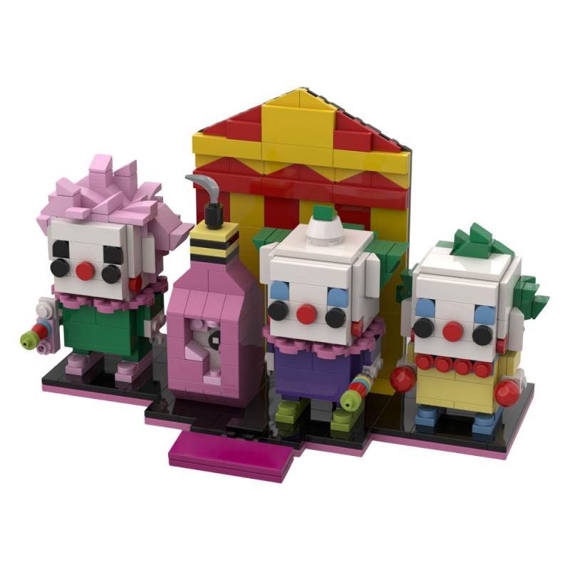 GOBRICKS MOC 64660 Killer Klowns BrickHeadz - YWOBB