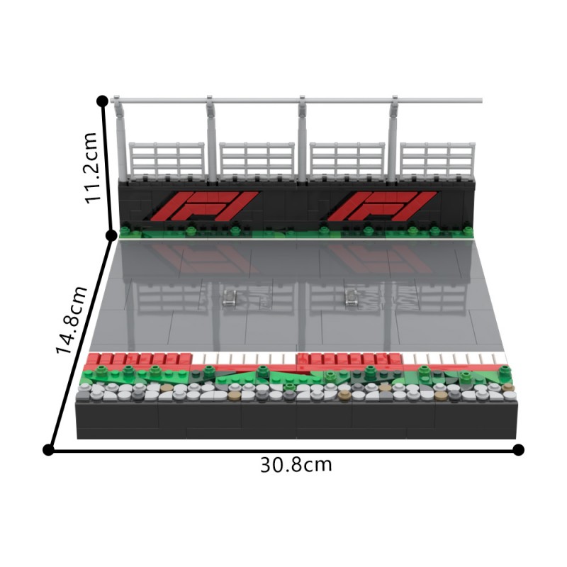 GOBRICKS MOC 227861 Speed Champions Formula 1 Display Stand - YWOBB