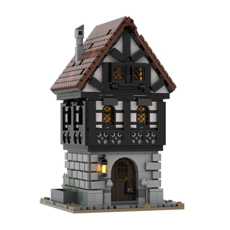 GOBRICKS MOC 232547 Medieval Townhouse - YWOBB