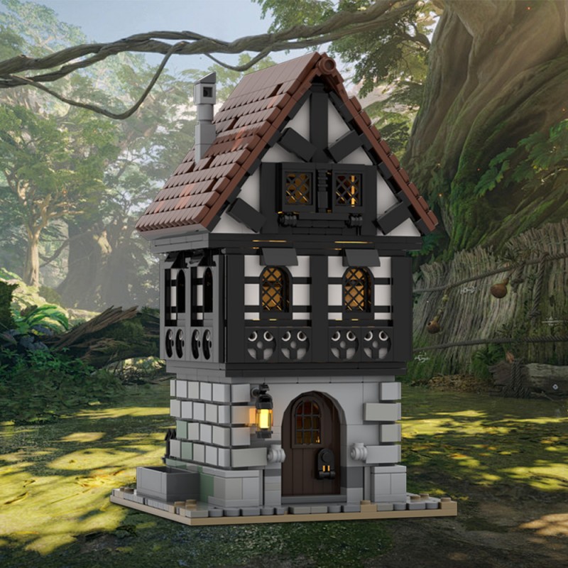 GOBRICKS MOC 232547 Medieval Townhouse - YWOBB