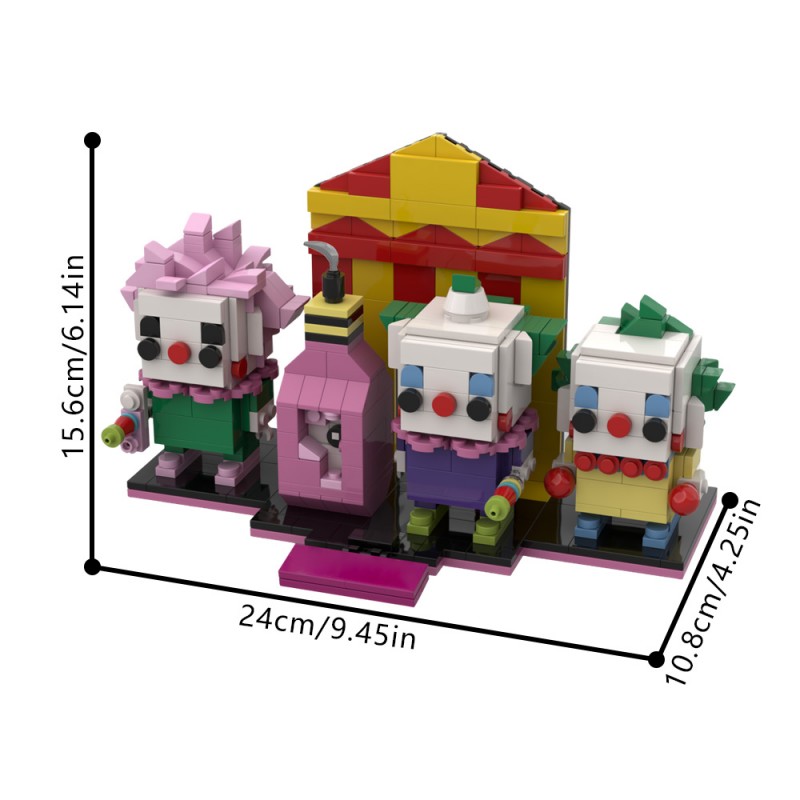 GOBRICKS MOC 64660 Killer Klowns BrickHeadz - YWOBB