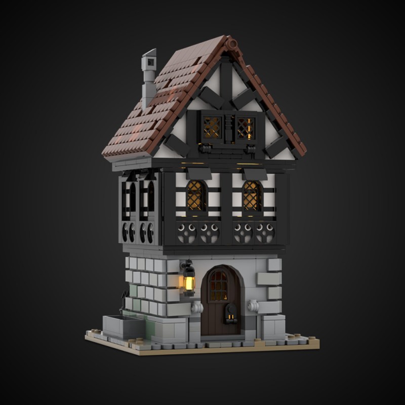 GOBRICKS MOC 232547 Medieval Townhouse - YWOBB