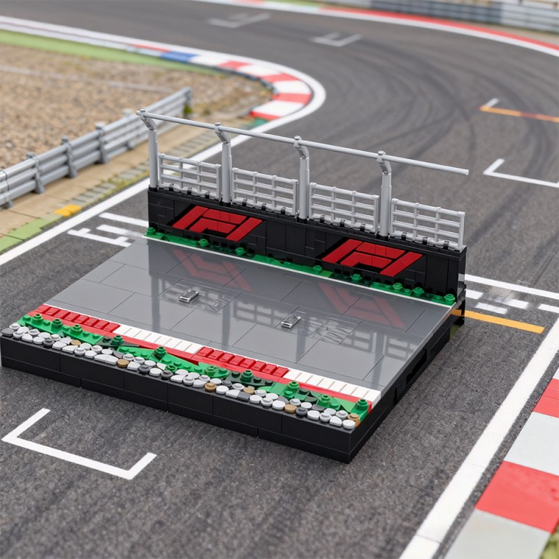 GOBRICKS MOC 227861 Speed Champions Formula 1 Display Stand - YWOBB
