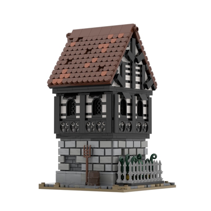 GOBRICKS MOC 232547 Medieval Townhouse - YWOBB