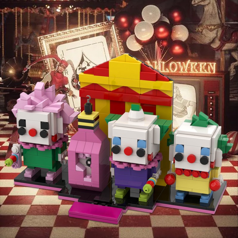 GOBRICKS MOC 64660 Killer Klowns BrickHeadz - YWOBB