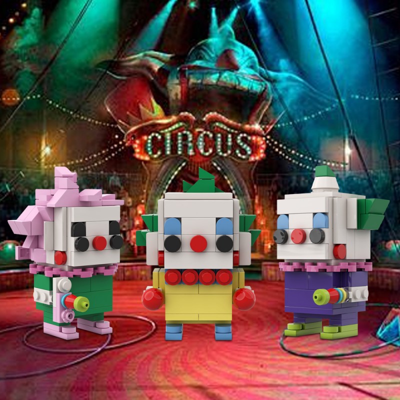 GOBRICKS MOC 64660 Killer Klowns BrickHeadz - YWOBB
