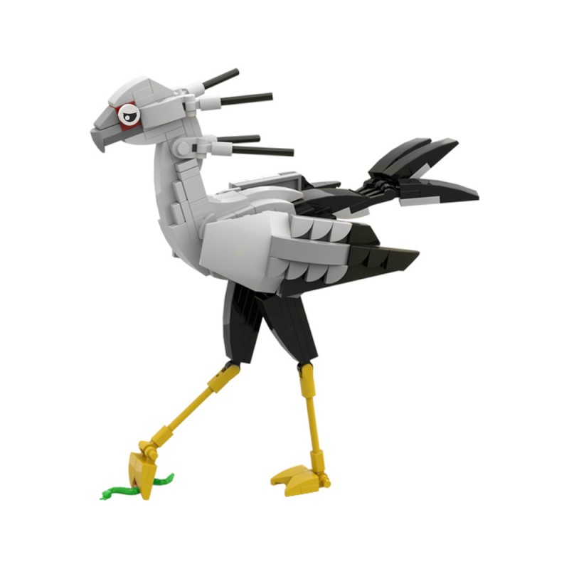 GOBRICKS MOC 227312 Secretary bird - Sagittarius serpentarius - Accurate and elegant - YWOBB
