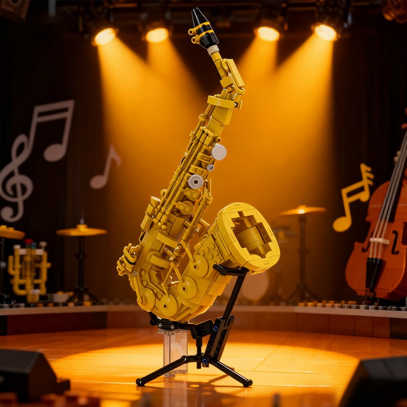 GOBRICKS MOC 229479 Saxophone - YWOBB
