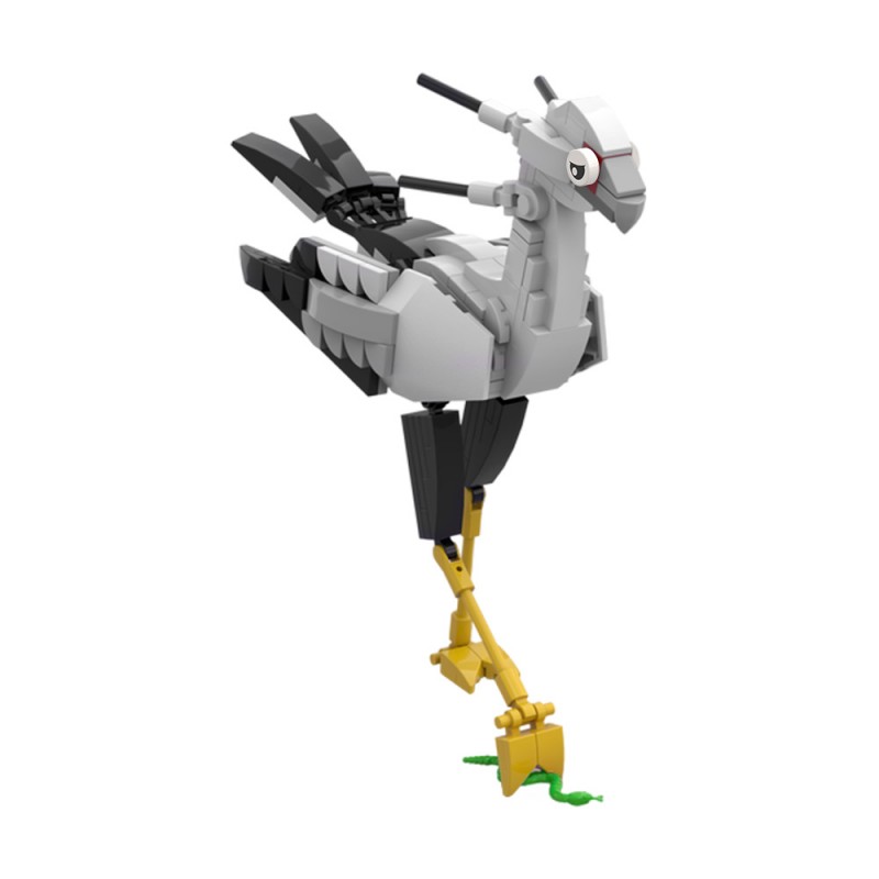 GOBRICKS MOC 227312 Secretary bird - Sagittarius serpentarius - Accurate and elegant - YWOBB