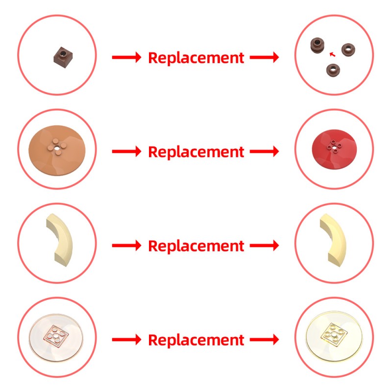 GOBRICKS MOC 231666 Dumpling & Egg Roll - YWOBB