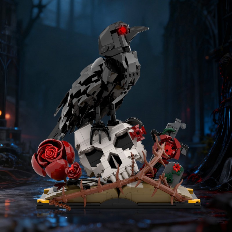 GOBRICKS MOC S0044 Crow Skull Flower - YWOBB