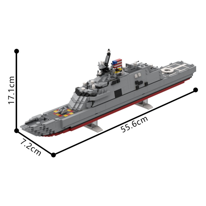 GOBRICKS MOC 228926 USS Freedom LCS-1 - YWOBB