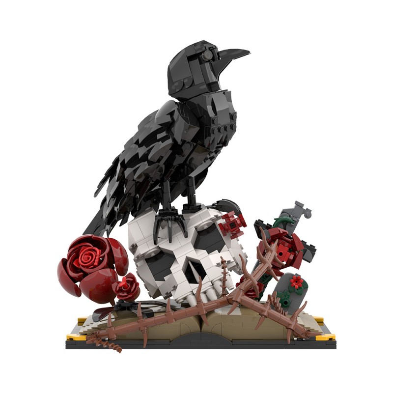 GOBRICKS MOC S0044 Crow Skull Flower - YWOBB