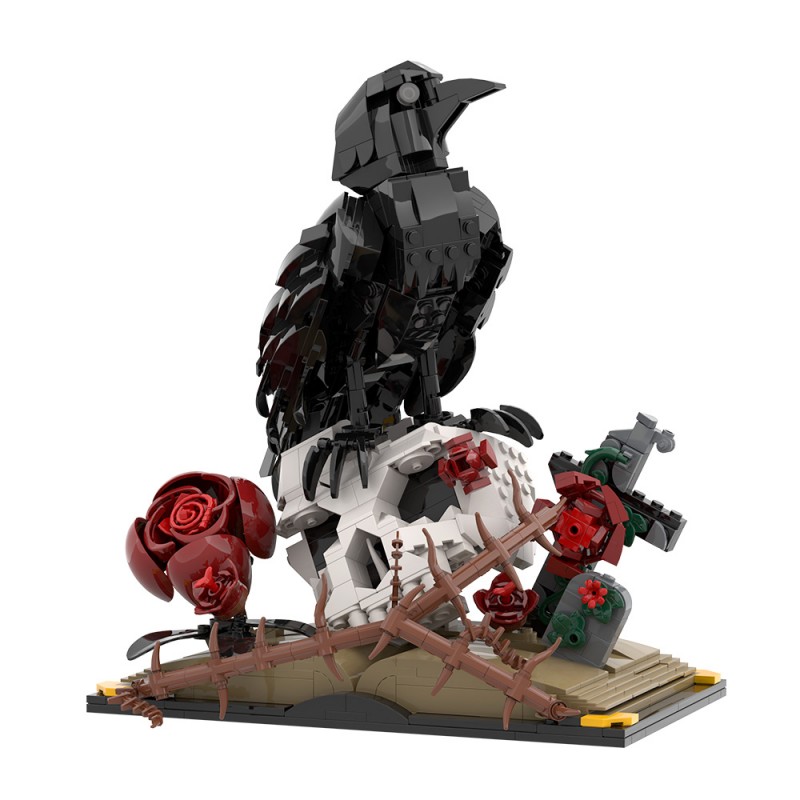 GOBRICKS MOC S0044 Crow Skull Flower - YWOBB