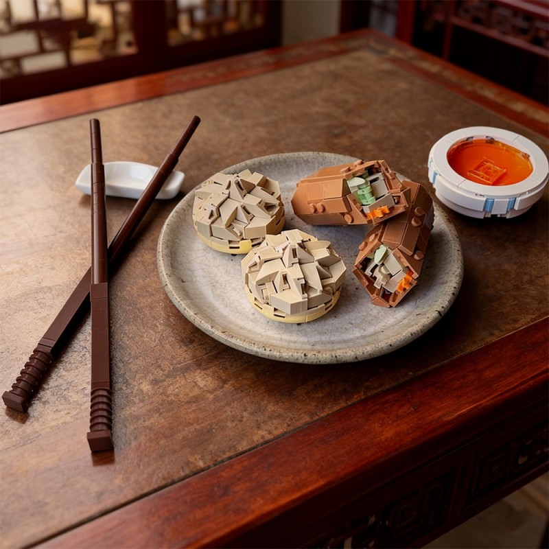 GOBRICKS MOC 231666 Dumpling & Egg Roll - YWOBB