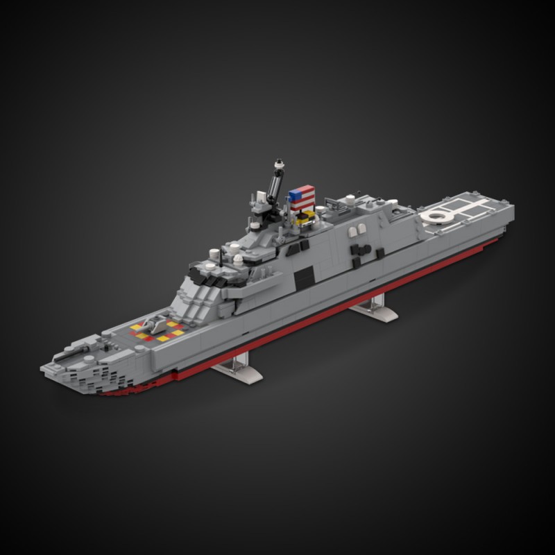 GOBRICKS MOC 228926 USS Freedom LCS-1 - YWOBB
