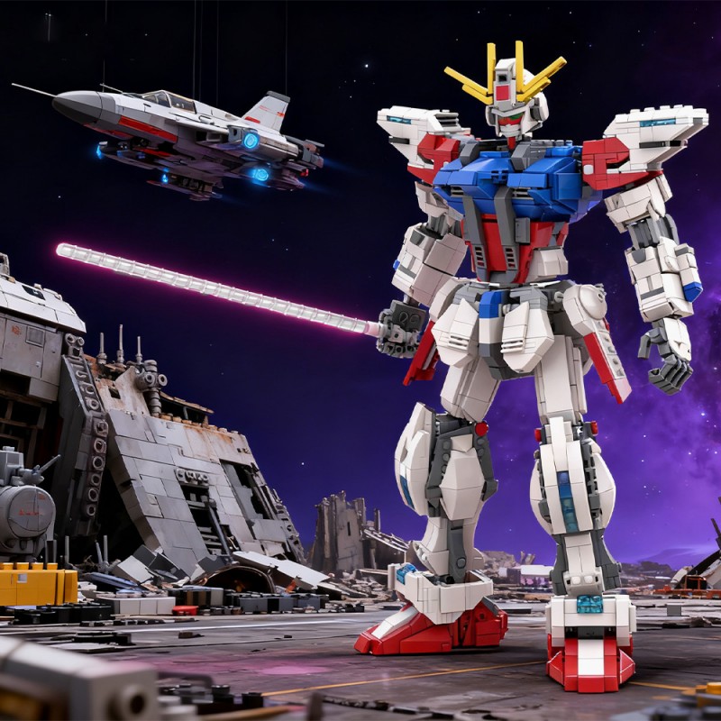 GOBRICKS MOC A1766 Gundam - YWOBB