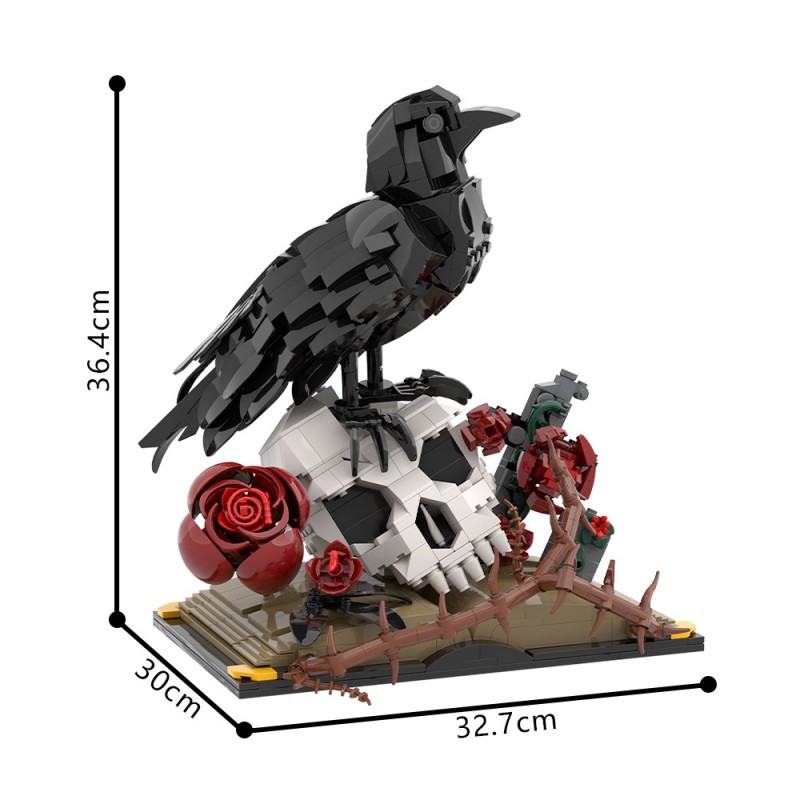 GOBRICKS MOC S0044 Crow Skull Flower - YWOBB