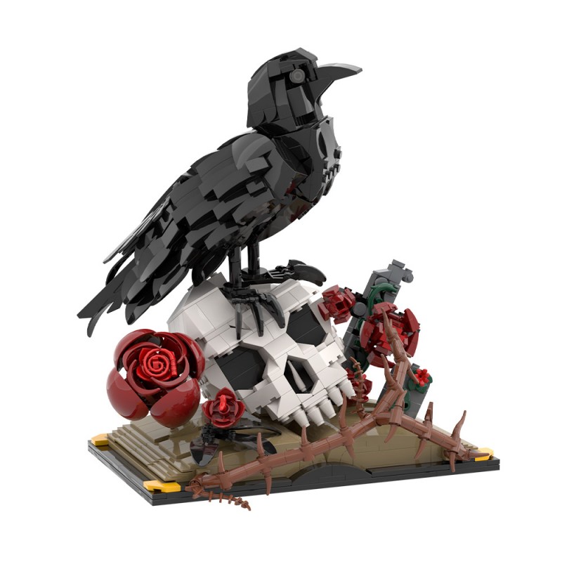GOBRICKS MOC S0044 Crow Skull Flower - YWOBB