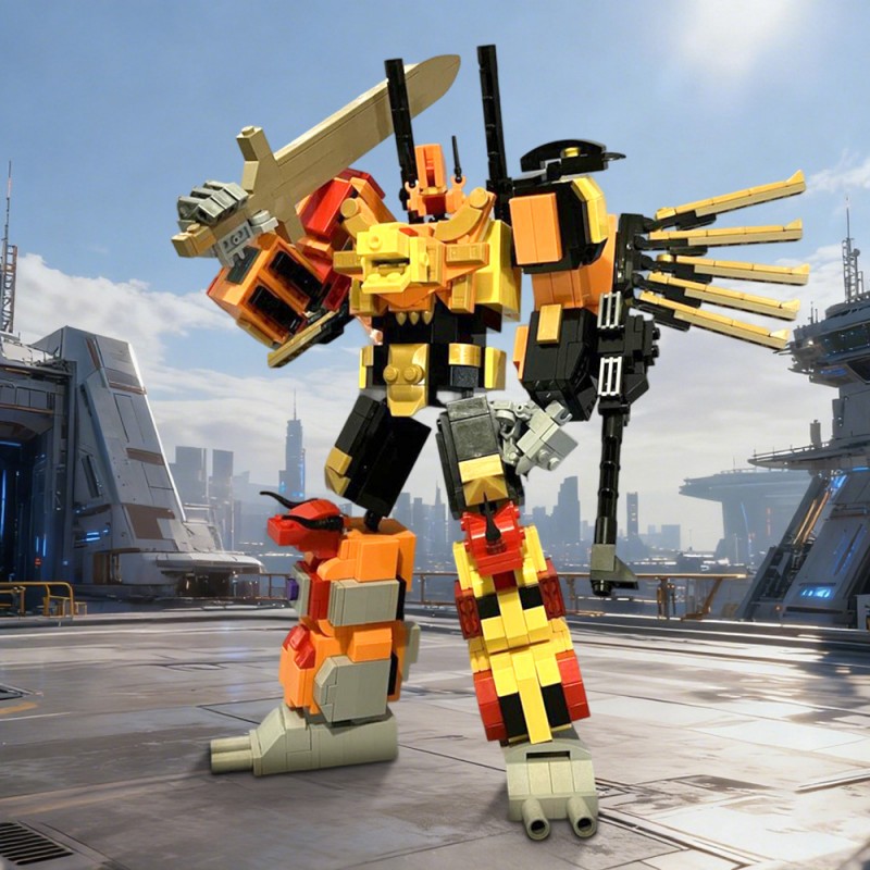 GOBRICKS MOC 235457 TF-013 Transformers Predaking - YWOBB