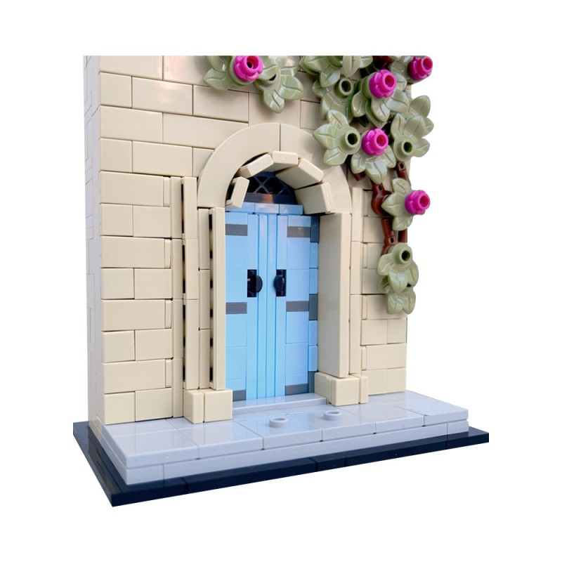 GOBRICKS MOC 233935 Blue Door in Mdina Malta - YWOBB