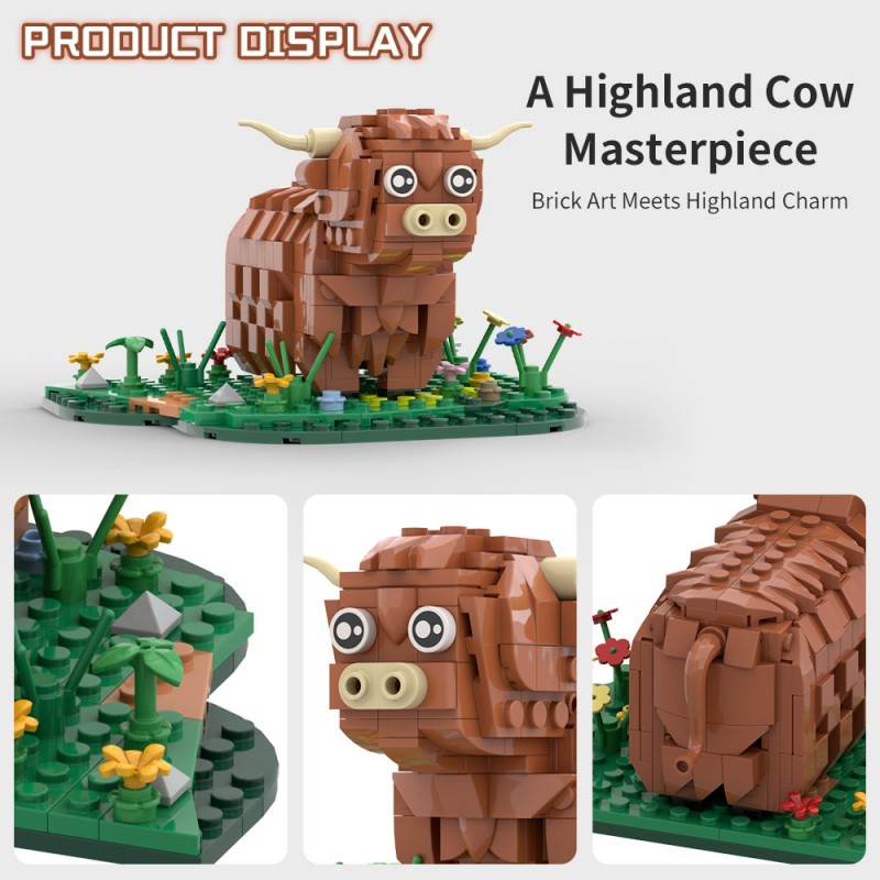 GOBRICKS MOC S0071 Highland cattle - YWOBB