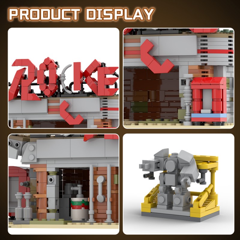 GOBRICKS MOC S0054 Red Rocket Modular Gas Station from Fallout - YWOBB