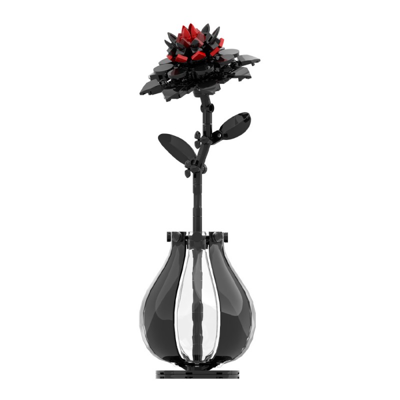 GOBRICKS MOC S0074 Red Dahlia - YWOBB