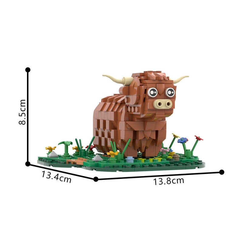 GOBRICKS MOC S0071 Highland cattle - YWOBB