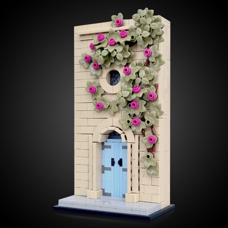 GOBRICKS MOC 233935 Blue Door in Mdina Malta - YWOBB