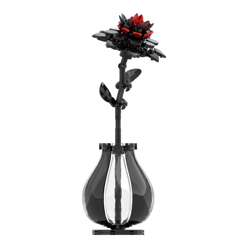 GOBRICKS MOC S0074 Red Dahlia - YWOBB