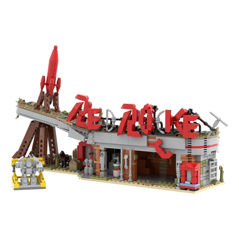GOBRICKS MOC S0054 Red Rocket Modular Gas Station from Fallout - YWOBB