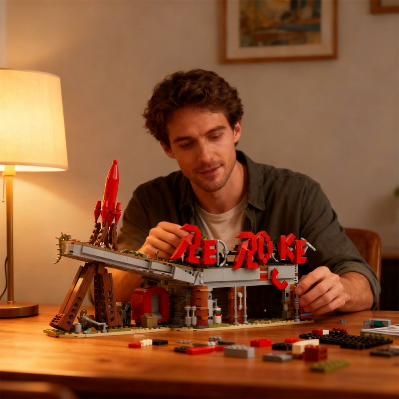 GOBRICKS MOC S0054 Red Rocket Modular Gas Station from Fallout - YWOBB