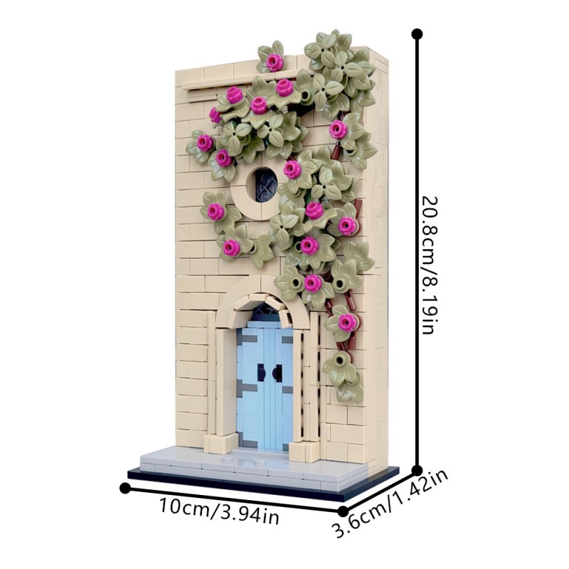 GOBRICKS MOC 233935 Blue Door in Mdina Malta - YWOBB