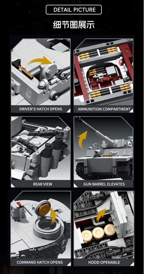 TK2 8001 PANZER VI TIGER S04 Tank - YWOBB