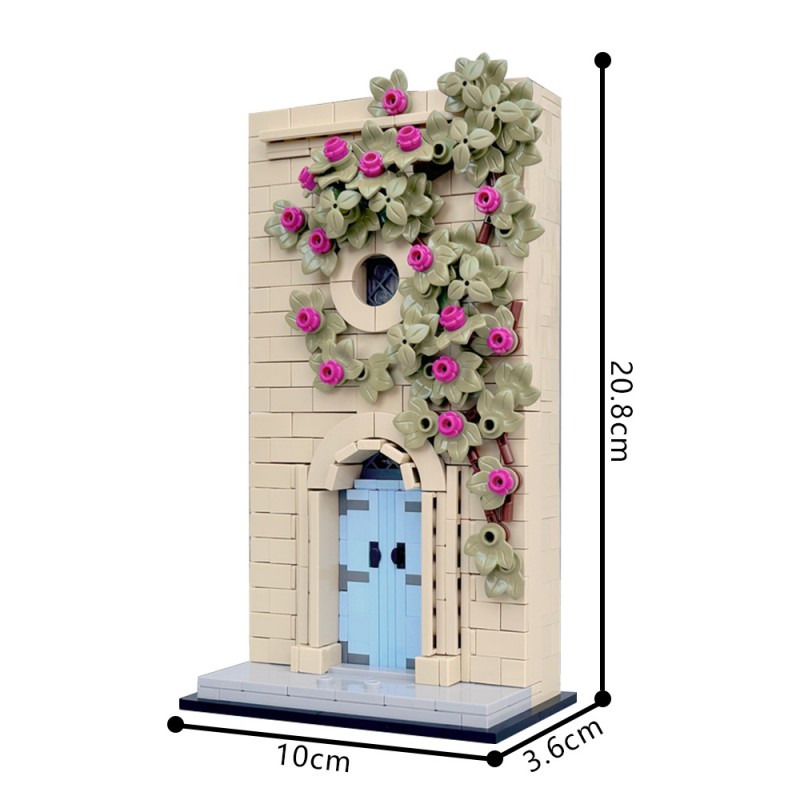GOBRICKS MOC 233935 Blue Door in Mdina Malta - YWOBB