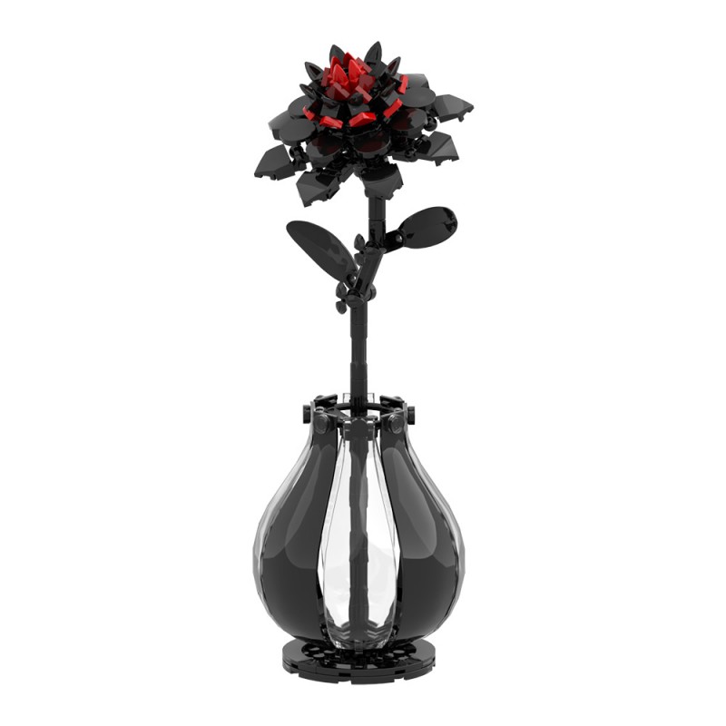 GOBRICKS MOC S0074 Red Dahlia - YWOBB