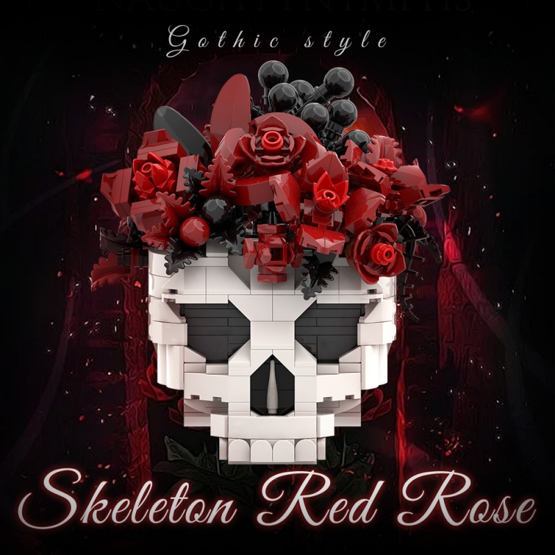 GOBRICKS MOC S0087 Skull flower - YWOBB
