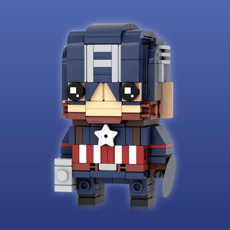 GOBRICKS MOC 230097 Captain America Brickheadz- Avengers: Endgame - YWOBB