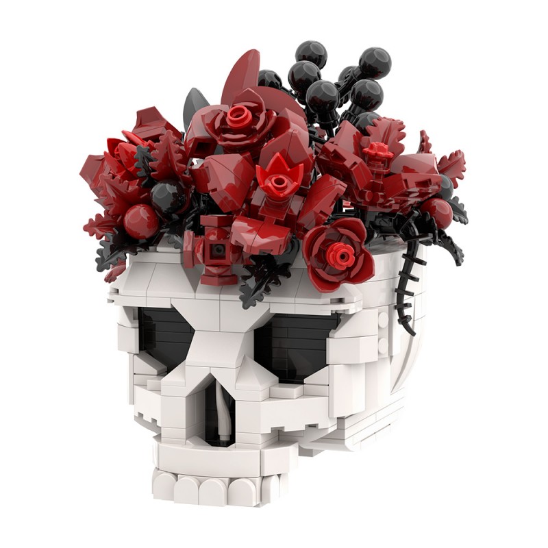 GOBRICKS MOC S0087 Skull flower - YWOBB