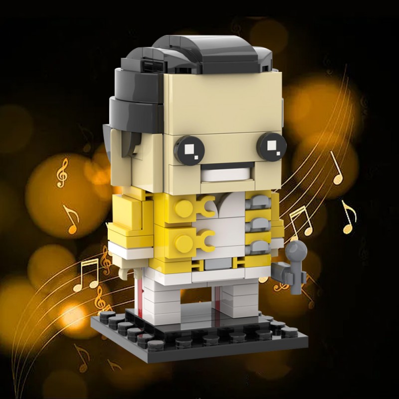 GOBRICKS MOC 65083 Freddie Mercury – Queen Brickheadz - YWOBB