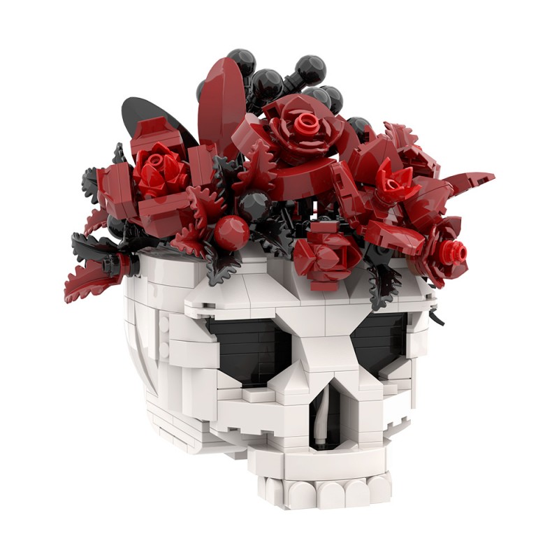 GOBRICKS MOC S0087 Skull flower - YWOBB