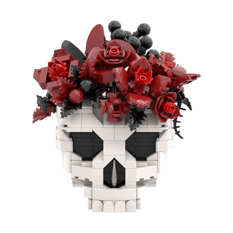 GOBRICKS MOC S0087 Skull flower - YWOBB
