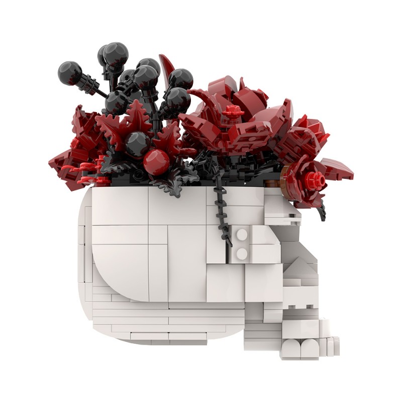 GOBRICKS MOC S0087 Skull flower - YWOBB