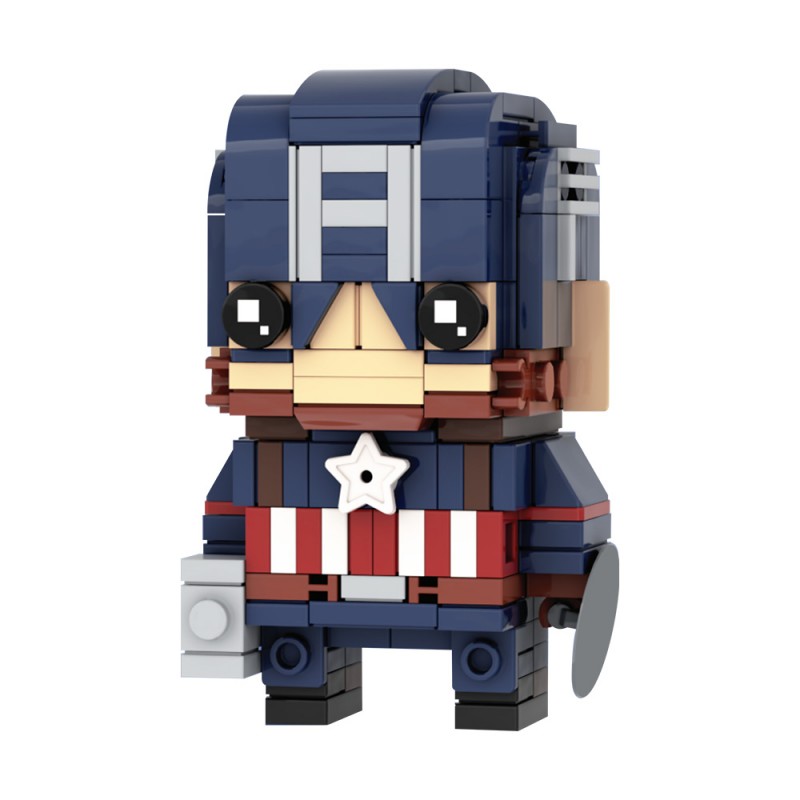 GOBRICKS MOC 230097 Captain America Brickheadz- Avengers: Endgame - YWOBB