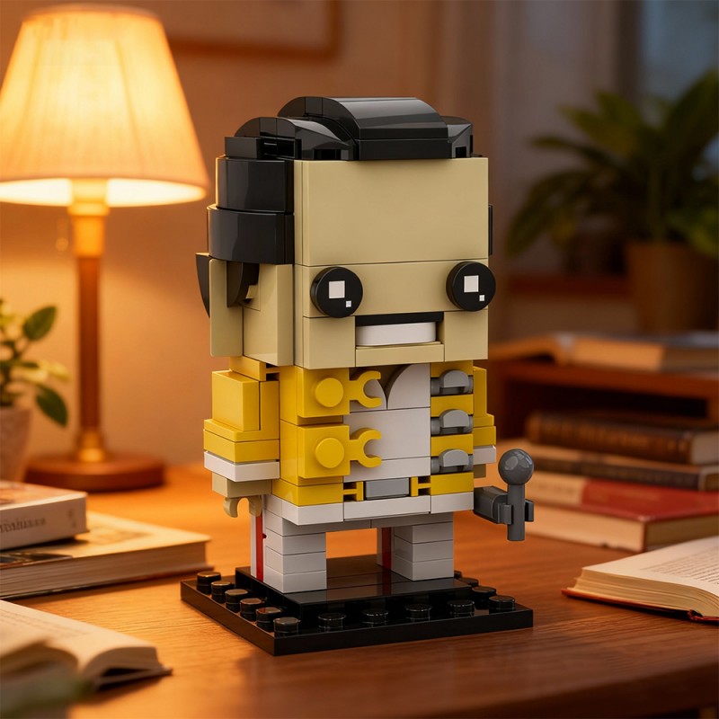 GOBRICKS MOC 65083 Freddie Mercury – Queen Brickheadz - YWOBB