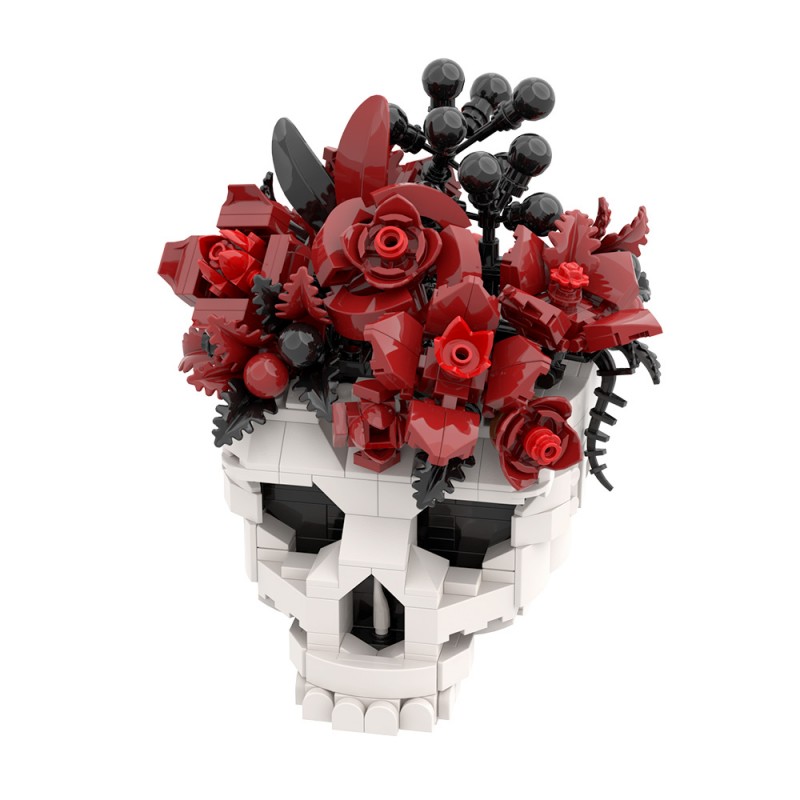 GOBRICKS MOC S0087 Skull flower - YWOBB