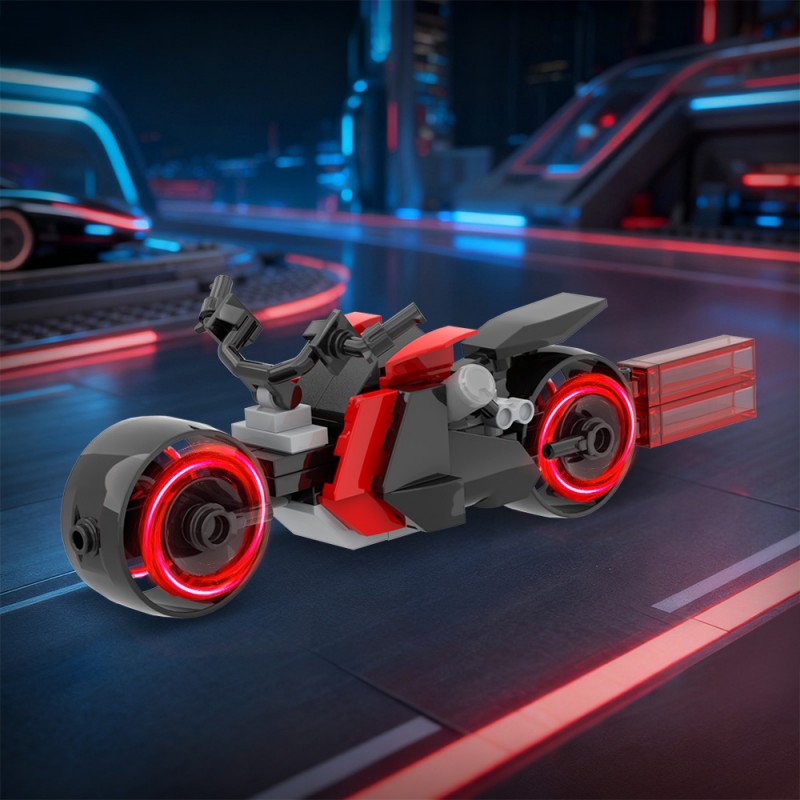 GOBRICKS MOC S0091 Tron Are Mini Lightcycle - YWOBB